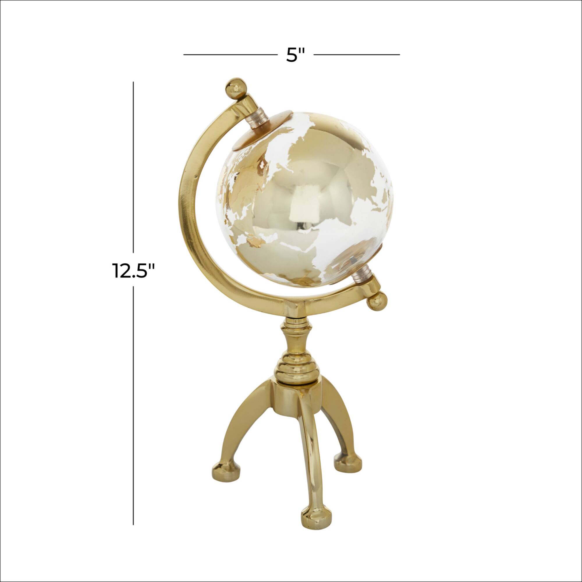 13" Gold Aluminum Glam Globe